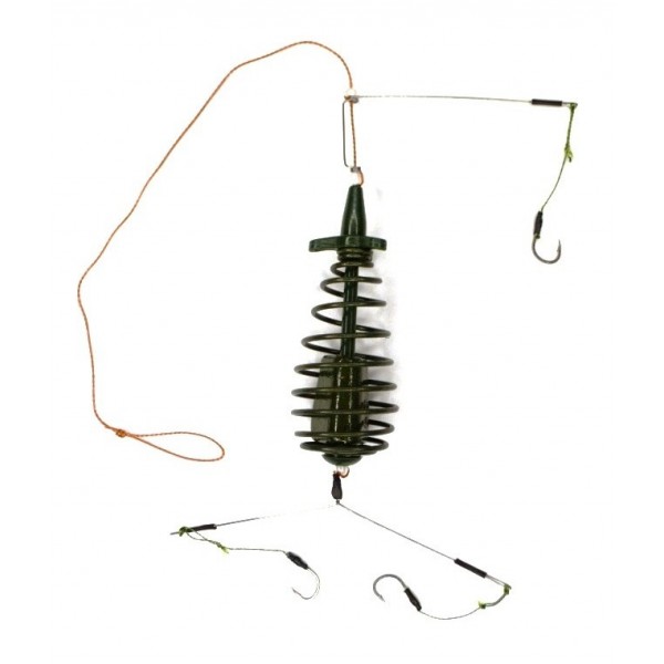 Кормушка для рыбы, оснащеная, Carp Profi, Конус, крашеная, 3 крючка, вес 60г